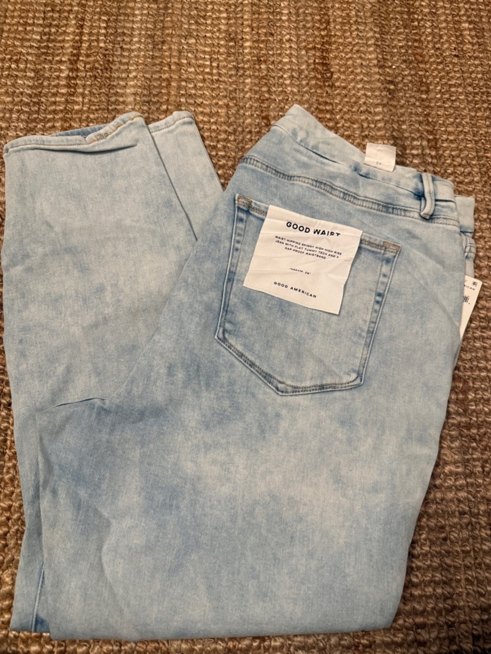 Good American Light Blue 'Good Waist' Jeans